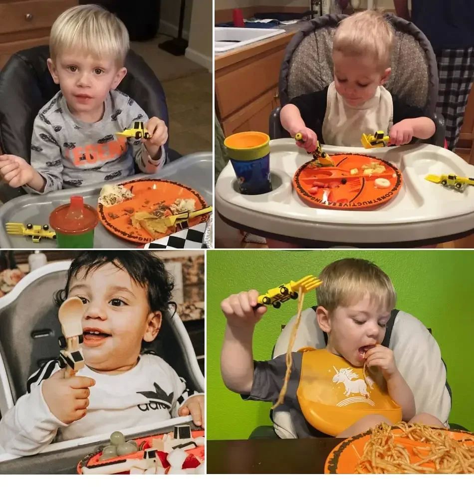 🚧 DigyScoop™ – Construction Plate & Utensil Set