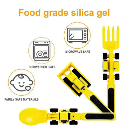 🚧 DigyScoop™ – Construction Plate & Utensil Set